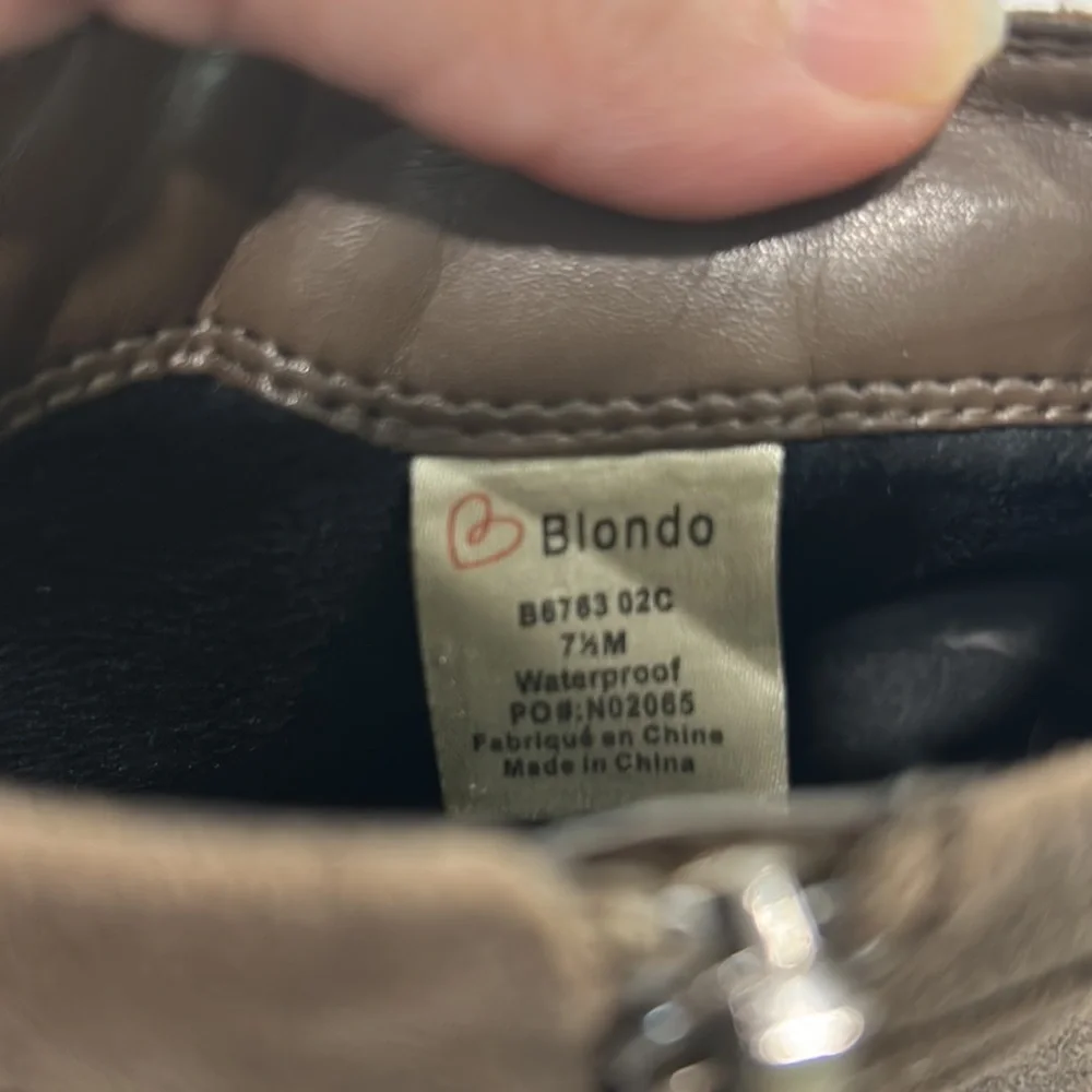 Blondo Isaac Water Proof Dark Taupe Ankle Boots Sizec‎ 71/2 M